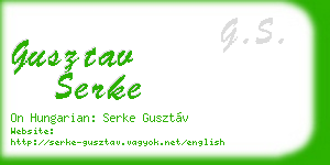 gusztav serke business card