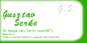 gusztav serke business card